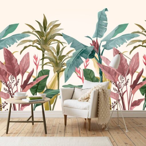 Elegant Colors Tropical Wallpaper Mural