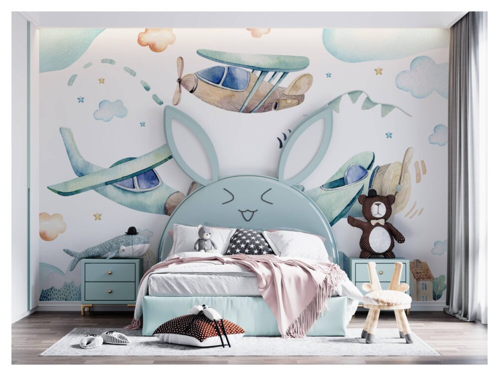 Air Crafts Flying Wallpaper Mural