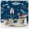 Amazing Spaceships and Planets Wallpaper Mural