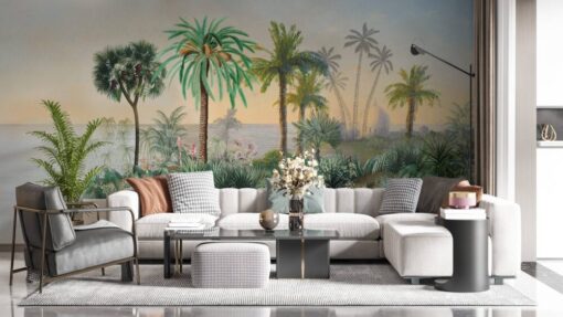 Tropical Forest Palm Banana Tree Wallpaper Mural