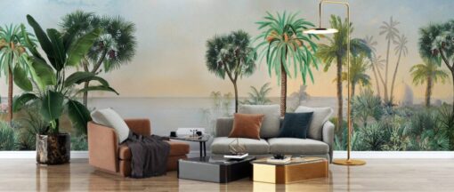 Tropical Forest Palm Banana Tree Wallpaper Mural