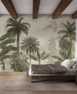 Green Tropical Forest Landscape Wallpaper Mural