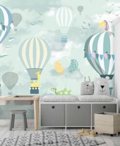 Colorful Hot Air Balloons Wallpaper Mural