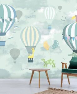 Colorful Hot Air Balloons Wallpaper Mural