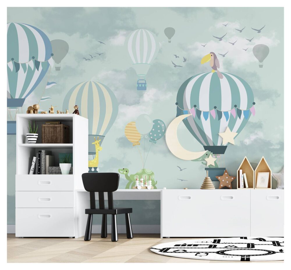 Colorful Hot Air Balloons Wallpaper Mural