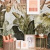 MUR2011 Big Tropical Leaves Gradient Wallpaper Mural