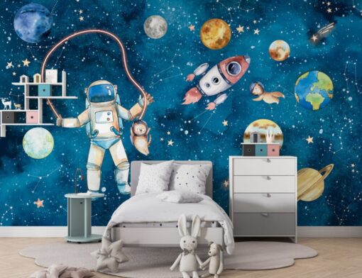 Kids Planet 3D Wallpaper Mural