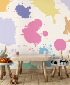 Brush Stroke Colorful Wallpaper Mural