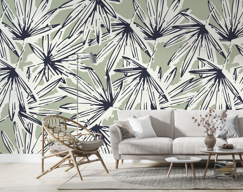 Tropical Leaves Wallpaper Mural