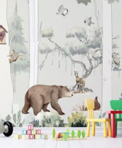 Animals in the Forest Kids Wallpaper Mural