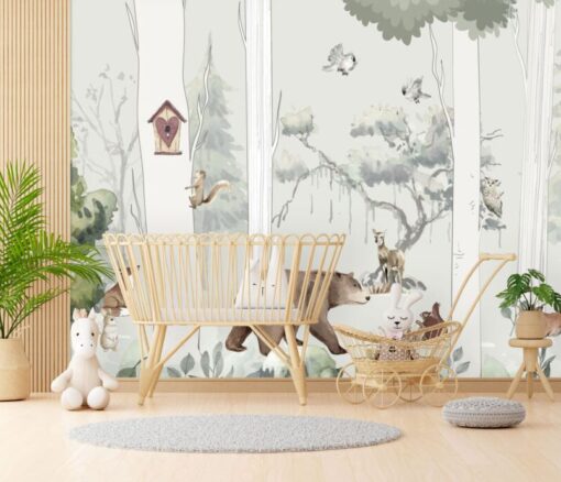 Animals in the Forest Kids Wallpaper Mural