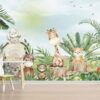 Cute Animals Forest 3D Wallpaper Mural