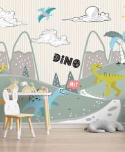 Dinosaurs Forest 3D Wall Wallpaper Mural