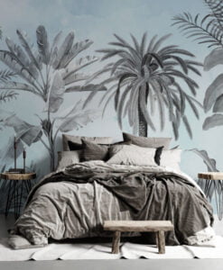 Soft Tropical Trees Wallpaper Mural