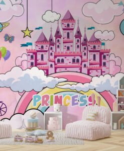 Princess Castle Boy Unicorn Wallpaper Mural