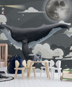 Big Whale In The Sky Wallpaper Mural