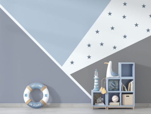 Starry Geometric Pattern Wallpaper Mural