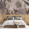 Tropical Tree and Leaves Wallpaper Mural