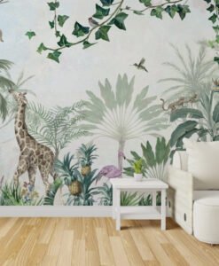Animals Tropical Garden Wallpaper Mural