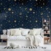 " Dark Stars and Moons Wallpaper Mural"