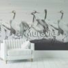 Storks Birds Stylish Wall Wallpaper Mural
