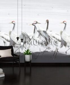 Storks Birds Stylish Wall Wallpaper Mural