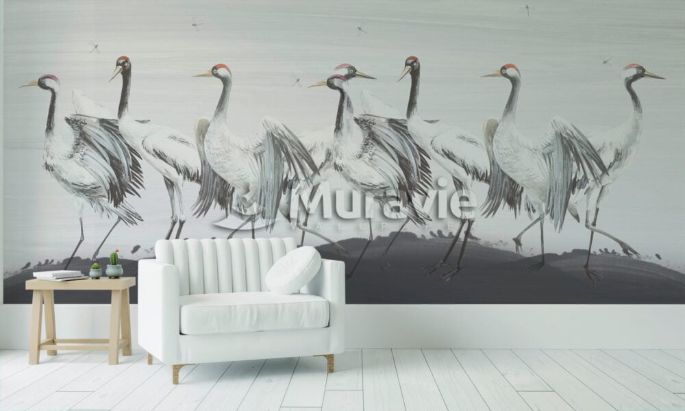 Storks Birds Stylish Wall Wallpaper Mural