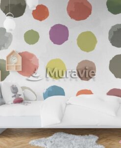 Big Colorful Dots Wallpaper Mural