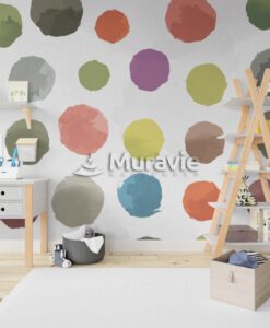 Big Colorful Dots Wallpaper Mural