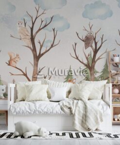 Kids Forest and Animals Wallpaper Mural
