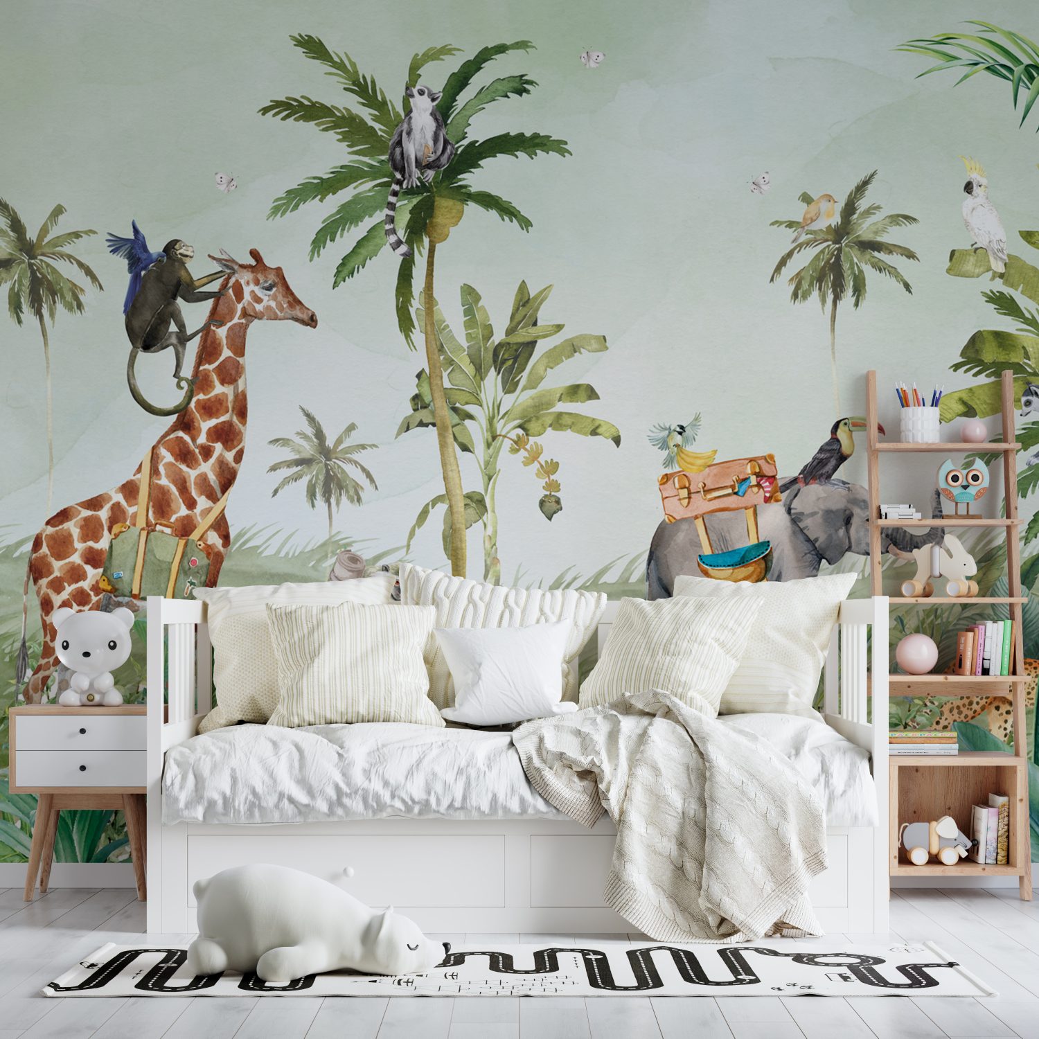 Travelling Animals Wallpaper Mural