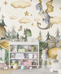 Baby Dinosaurs Kids Room Wallpaper Mural