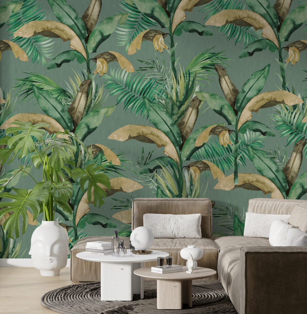 Boho Banana Tree Wallpaper Mural