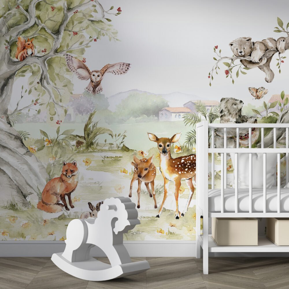 Animal Wallpaper Mural For Kids | Silk Interiors Wallpaper Australia