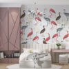 Flamingo Pattern Wallpaper Wallpaper Mural