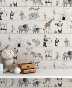Circus Animal Wallpaper Mural