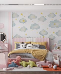 Stars and Clouds Wallpaper Mural