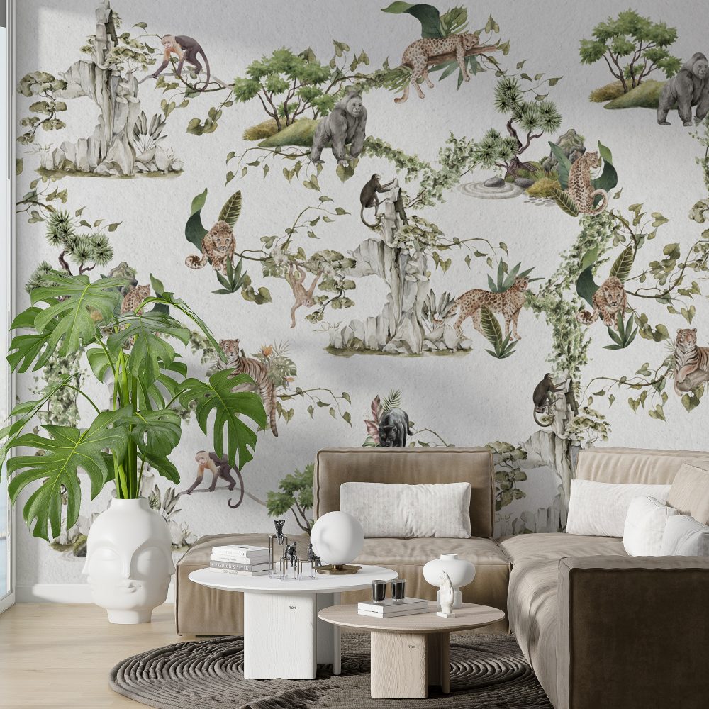 Tropical Animals Wallpaper Mural