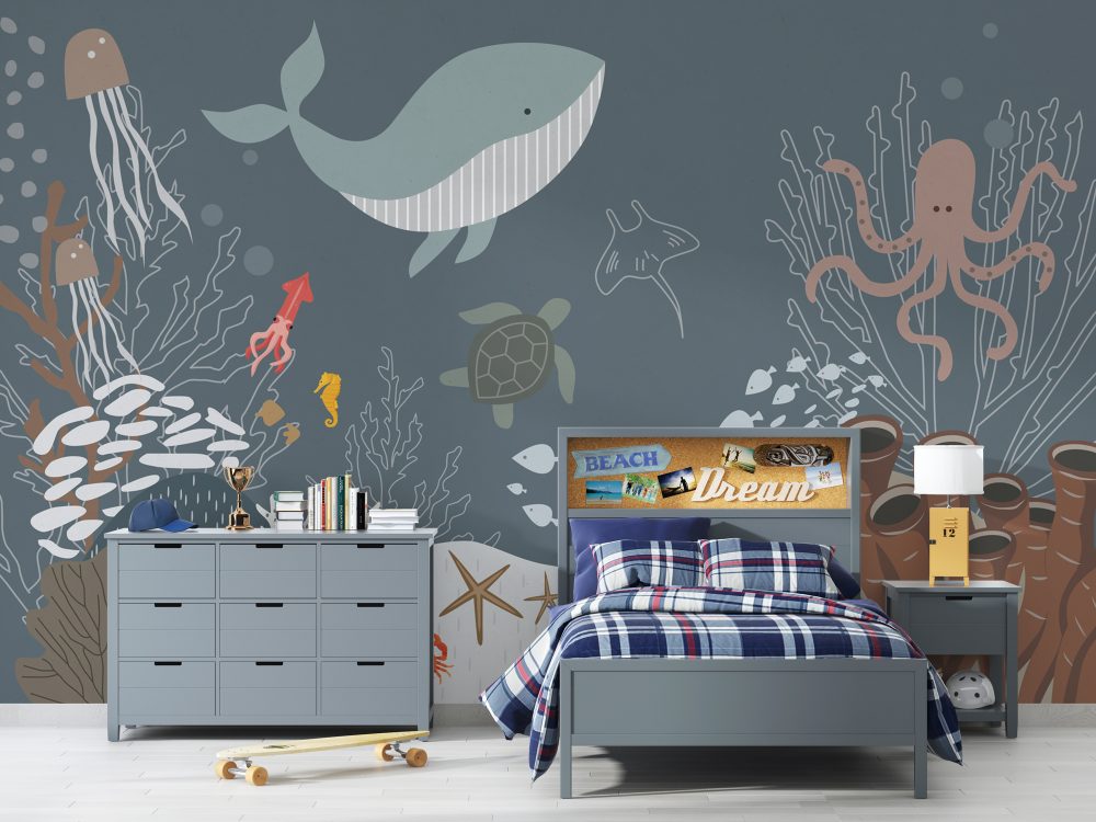 Fishes In The Ocean Wallpaper Mural