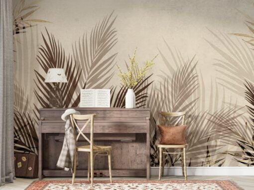 Abstract Leaf Design Wallpaper Mural