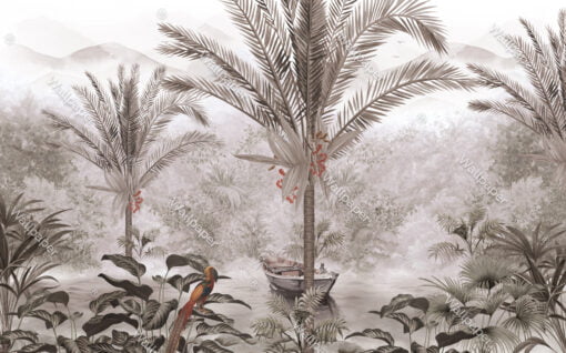 Autumn Tropical Forest Design Wallpaper Mural