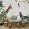 Safari Animals in the Jungle Wallpaper Mural