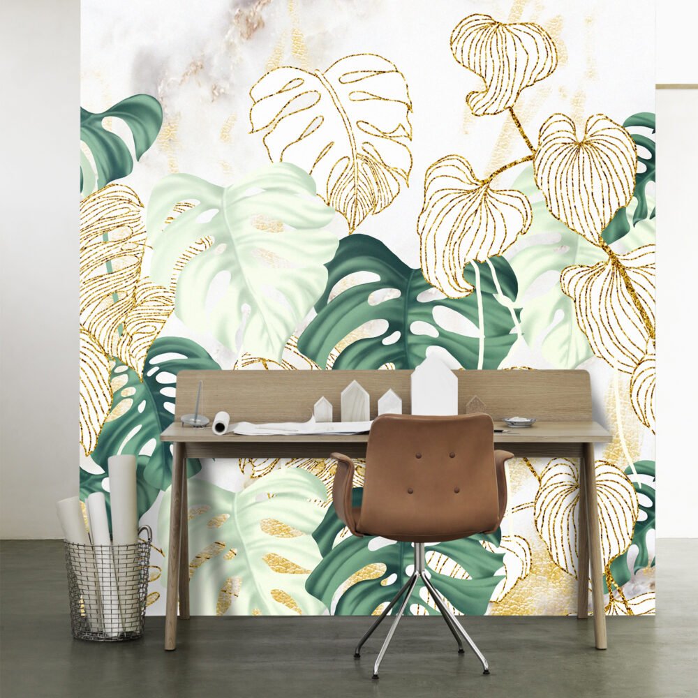 Botanical Tropical Leaves Wallpaper Mural