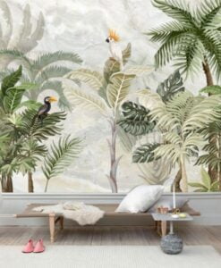 Tropical Bird 3D Wallpaper Mural