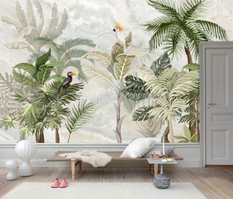 Tropical Bird 3D Wallpaper Mural