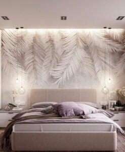 Hanging Leaf From Above Wallpaper Mural