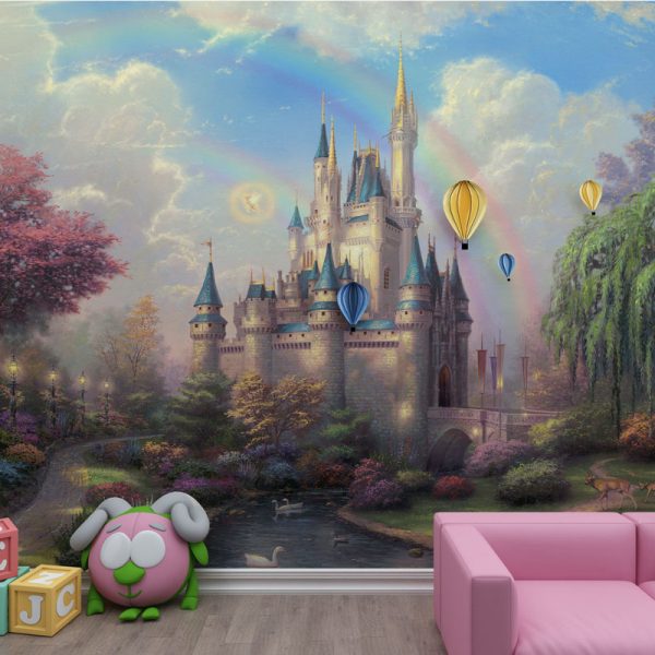 Magical Castle Wallpaper Mural For Kids | Silk Interiors Wallpaper ...