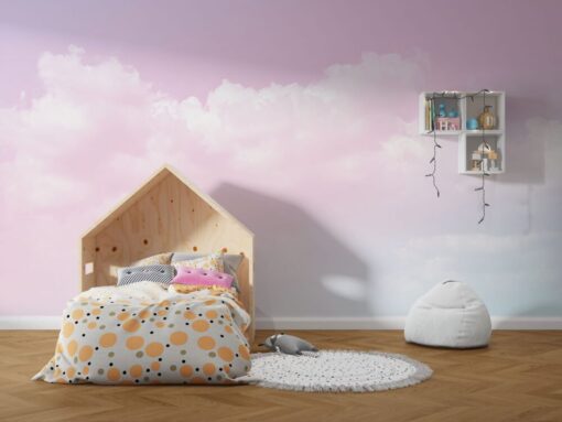 Pink Clouds Kids Wallpaper Mural
