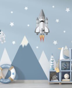 Astronaut Figures Space Wallpaper Mural