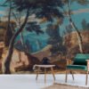 Forest People and Big Trees Wallpaper Mural